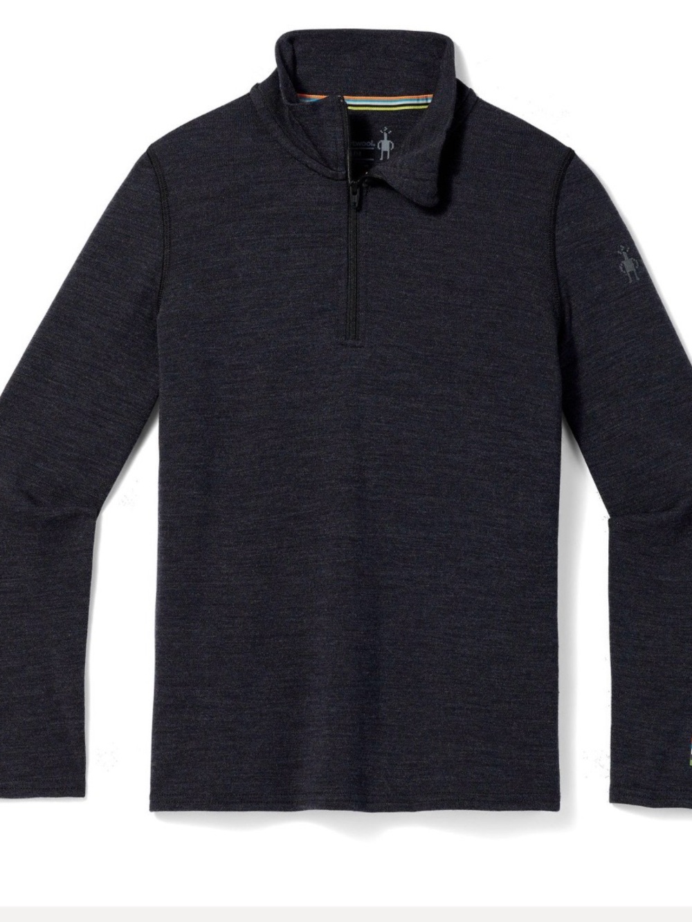 Smartwool Kids Charcoal Gray Quarter-Zip Sweater Large